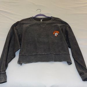 OSU cropped corded sweatshirt